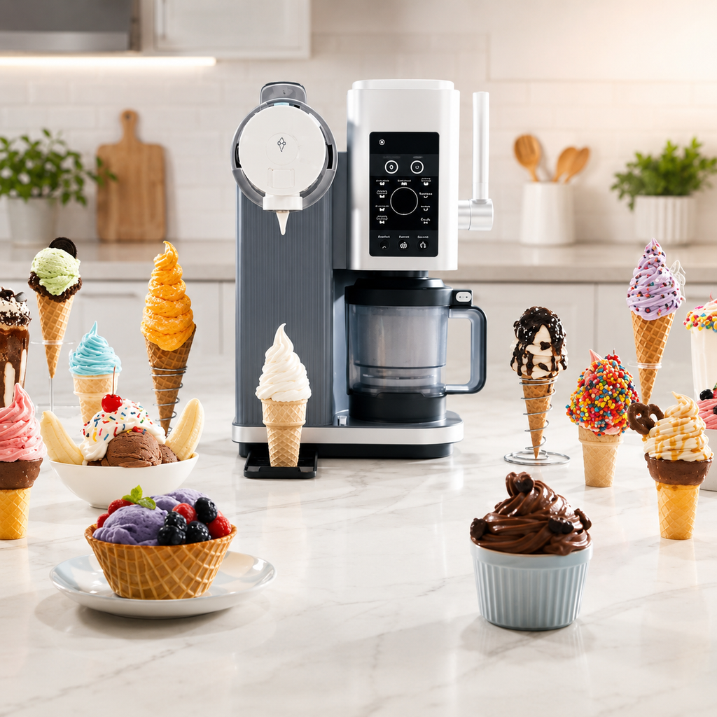 Delightful Treats | Ice Cream Maker with 13-in-1 Settings | Versatile Kitchen Appliance for Homemade Desserts